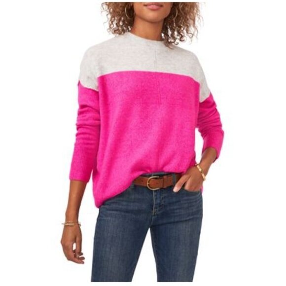 Vince Camuto Sweaters - Vince Camuto Extended Shoulder Colorblock Sweater in Paradox Pink Sz: XL NWT